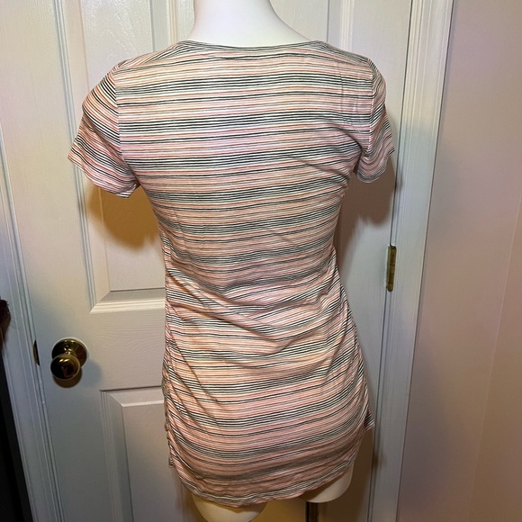 NWOT A-Glow size small maternity striped vneck tshirt - Picture 3 of 3